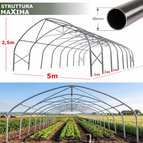 Struttura serra Tunnel maXima ad arco