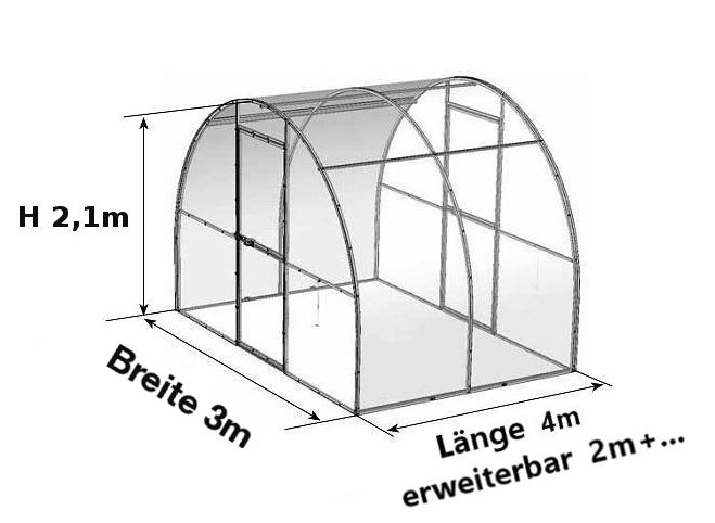 Tunnel Gewächshaus aus Polycarbonat