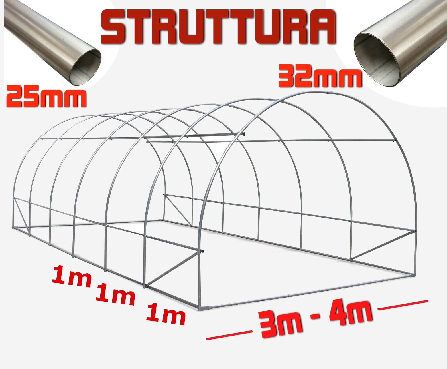 serra tunnel arco policarbonato 4mm compact serrashop