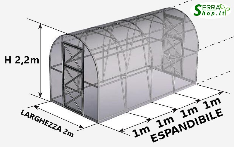 serra tunnel arco policarbonato 4mm compact serrashop