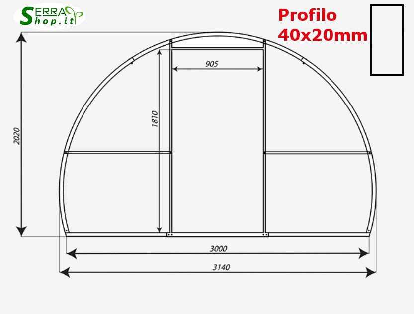 serra tunnel arco policarbonato 4mm compact serrashop