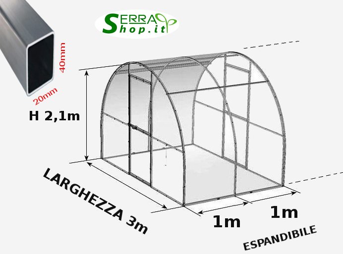 serra tunnel arco policarbonato 4mm compact serrashop