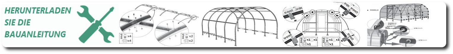 Tunnel Gewächshaus aus Polycarbonat