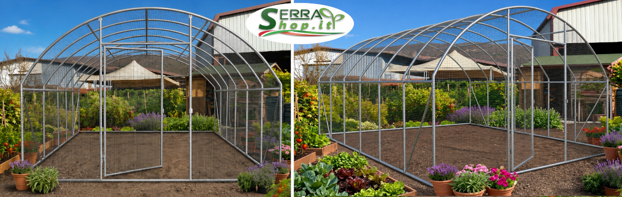 serre tunnel con telo PE antigrandine tensolux serrashop