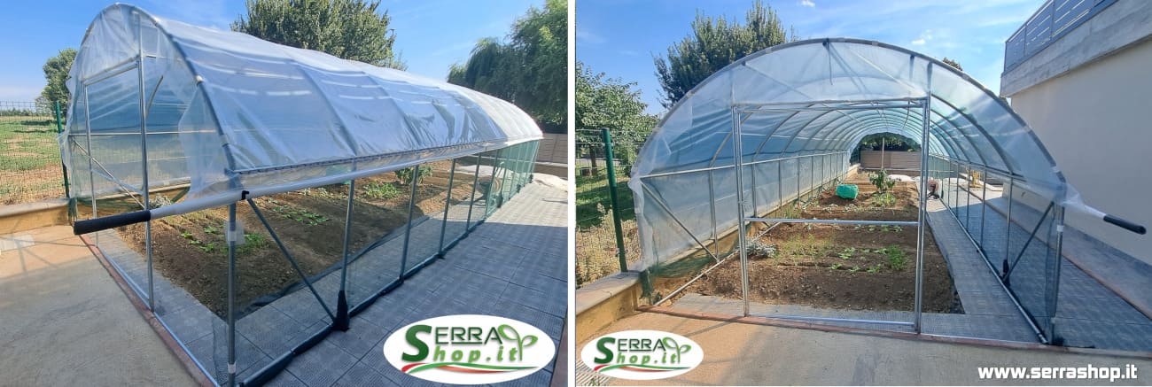 serra a tunnel con telo