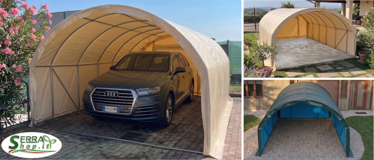 box tunnel ad arcate in acciaio con telo impermeabile film in PVC resistente