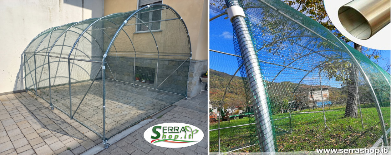 tunnel con rete antigrandine netplus