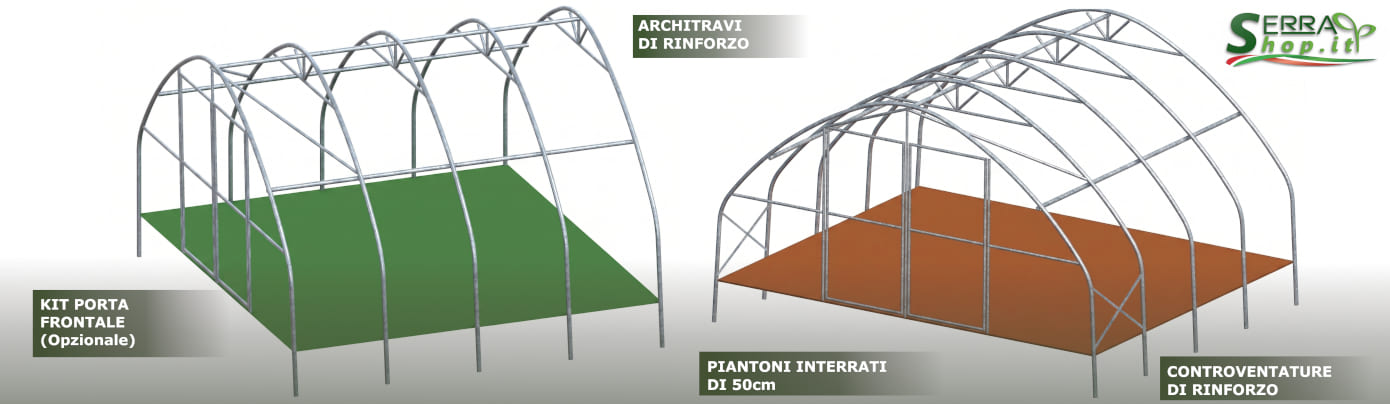 struttura arco tunnel serra easy tubolari orto giardino